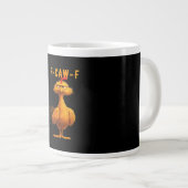 Grande Tasse Gothic F-Caw-F Crow Funny Humor (Devant droit)