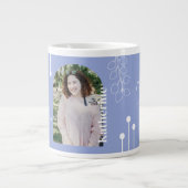 Grande Tasse Graduation Simple Foliage Photo Lavande (Devant)