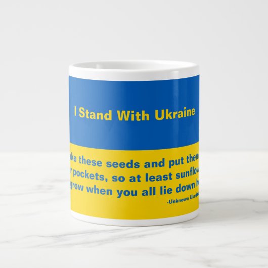 Grande Tasse Graines ukrainiennes de tournesol (Devant)