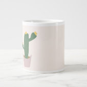 Grande Tasse Grand cactus de désert vert et jaune (Devant)