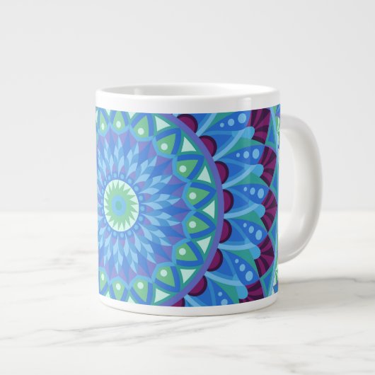 Grande Tasse Grand Mandala Midnight Dreams Surdimensionné Zen (Devant droit)