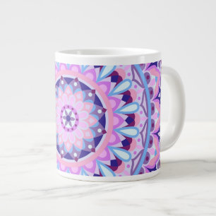 Grande Tasse Grand Mandala Violet Surdimensionné Bohème Spiritu