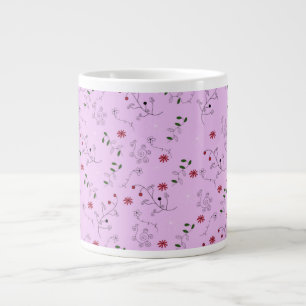 Grande Tasse Grand-mère Motif du jardin de fleurs