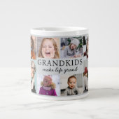 Grande Tasse Grandkids Make Life Grand Photo Collage Keepsake (Devant)