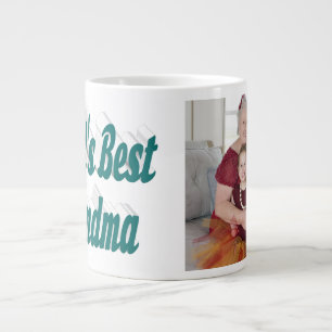 Grande Tasse Grandma photo typographie verte