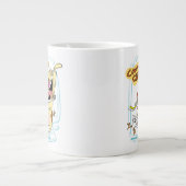 Grande Tasse Graphique de rire de vache et de poulet (Devant)