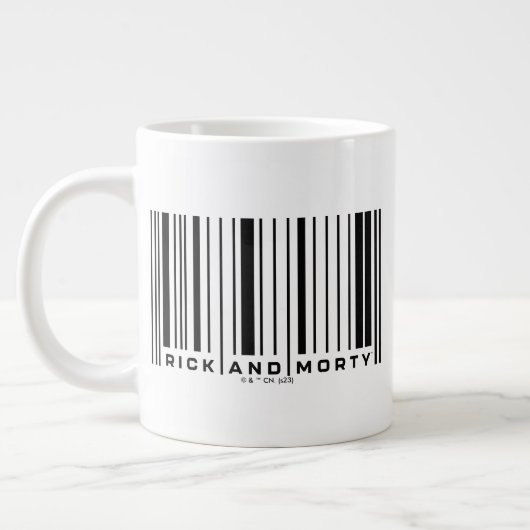 Grande Tasse Graphique du code barre de Rick et Morty (Gauche)