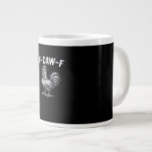 Grande Tasse Graphique rétro F-Caw-F de poulet (Devant droit)