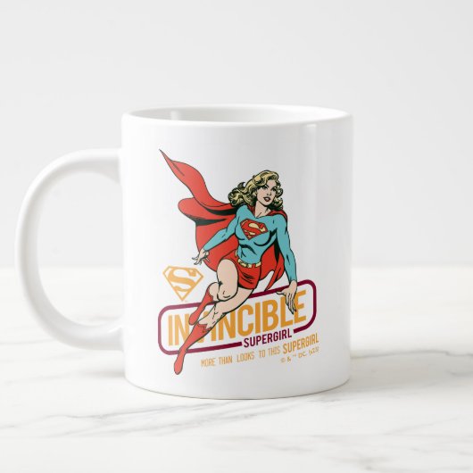Grande Tasse Graphique rétro-invincible Supergirl (Gauche)