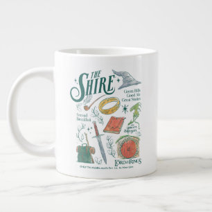 Grande Tasse Graphisme en collage aquarelle THE SHIRE™