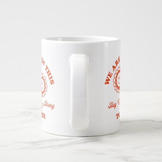 Grande Tasse Graphisme Fleur Joyeux Retro (Dos)