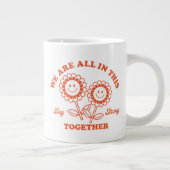 Grande Tasse Graphisme Fleur Joyeux Retro (Droite)