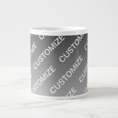 Grande Tasse Gray (changeable color) Ombre & Text Pattern (Devant)
