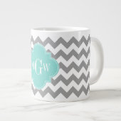 Grande Tasse Gray Wht Chevron (Devant droit)