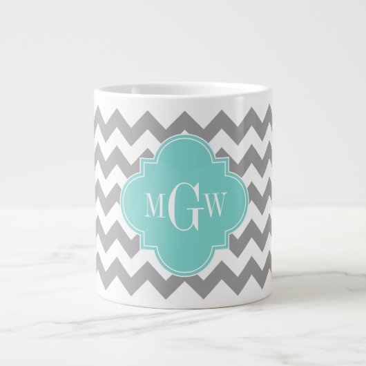 Grande Tasse Gray Wht Chevron (Devant)