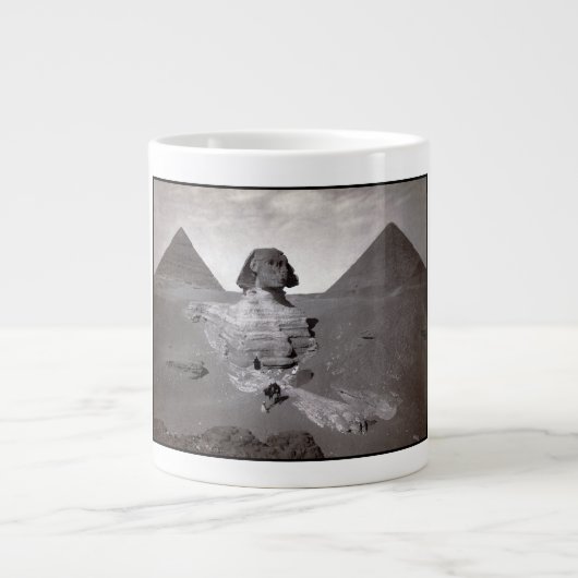 Grande Tasse Great Sphinx & Gizeh Pyramides Necropolis Egypte (Devant)