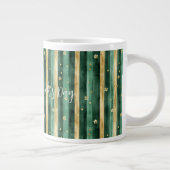 Grande Tasse Green Gold Shamrock St. Patrick's Day Stripes (Droite)