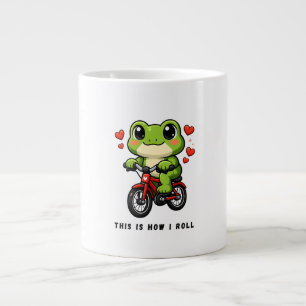 Grande Tasse Grenouille Mignonne à Vélo Art de Grenouille Kaw