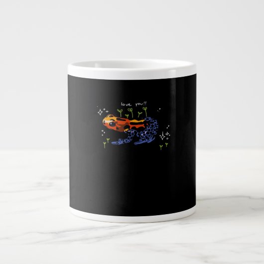 Grande Tasse Grenouille qui t'aime style classique simple (Devant)