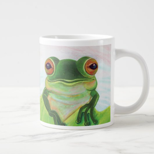 Grande Tasse Grenouille verte Se détendre dans l'étang (Droite)