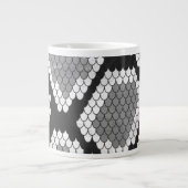 Grande Tasse Gris de serpent, blanc et noir (Devant)