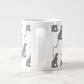 Grande Tasse Gris léopard et silhouette grise clair (Dos)
