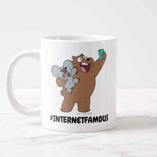 Grande Tasse Grizz & Nom Nom - #InternetFamous (Gauche)