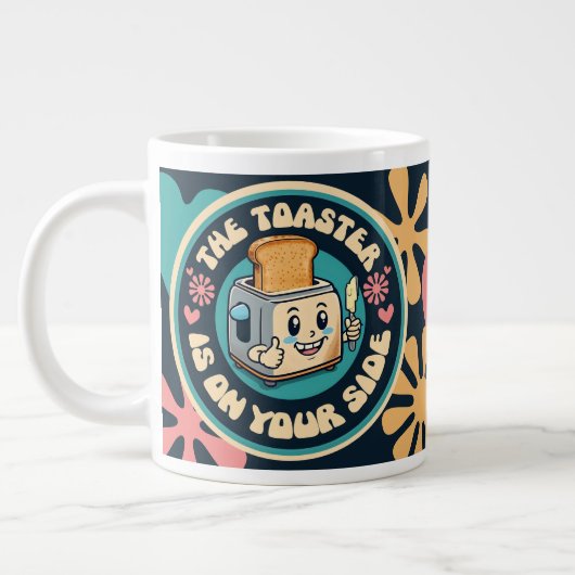Grande Tasse Groovy hippie toaster thumbs up optimism (Gauche)