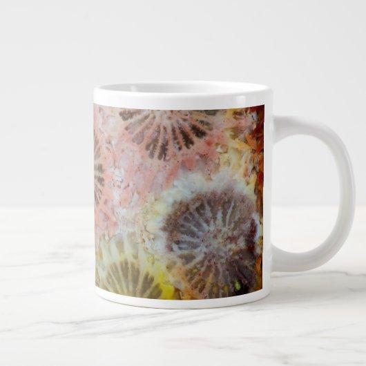 Grande Tasse Gros plan de corail rose (Droite)