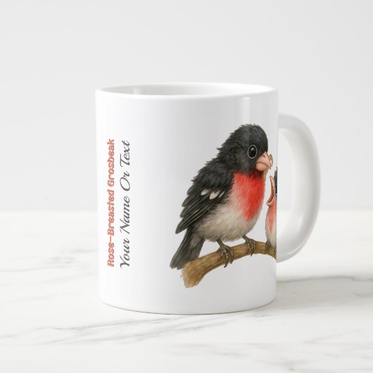 Grande Tasse Grosbeak à poitrine Rose étonnante (Devant droit)
