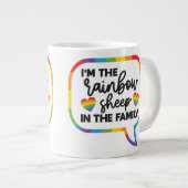 Grande Tasse Grosse Musique de mouton arc-en-ciel (Devant droit)