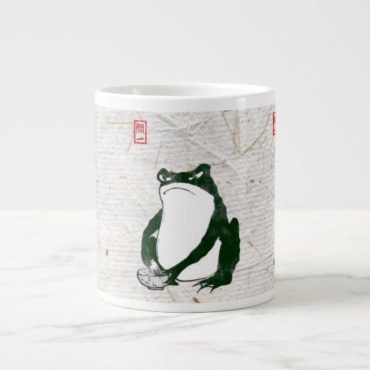 Grande Tasse Grumpy Grenouille japonaise crapaud 19ème siècle (Devant)