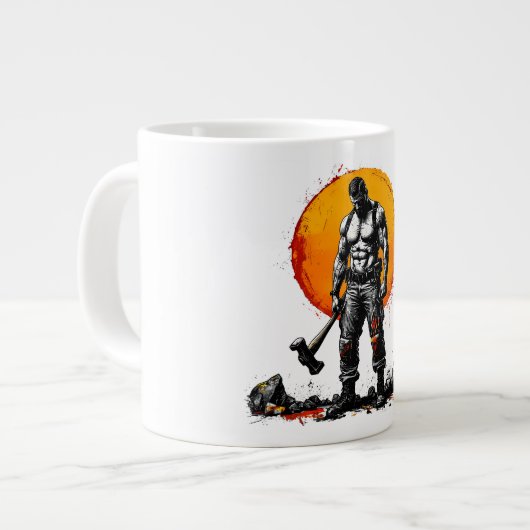 Grande Tasse guerrier barbare médiéval imaginaire hummer force (Devant gauche)
