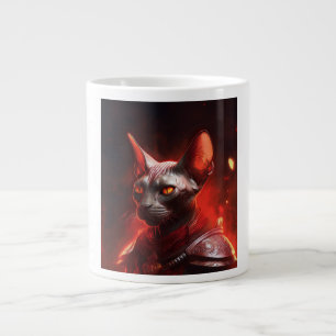 Grande Tasse Guerrier Chat Sphinx Steampunk Ayant l'Air Féroce