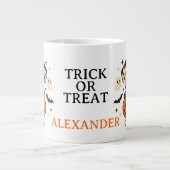 Grande Tasse Halloween Chien Dalmatien Trick ou traitement (Devant)