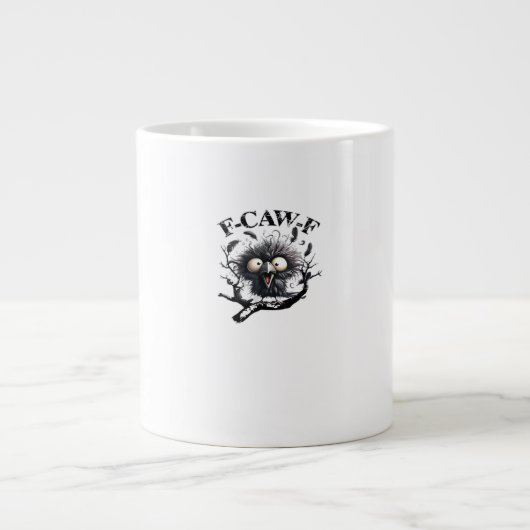 Grande Tasse Halloween F-Caw-F Oiseau Cool Unique (Devant)
