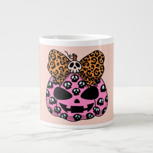 Grande Tasse Halloween, motif crâne, visage citrouille, moderne