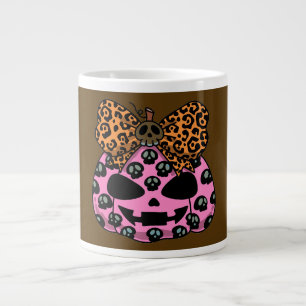 Grande Tasse Halloween, motif crâne, visage citrouille, moderne