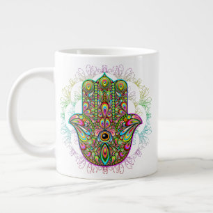 Grande Tasse Hamsa Fatma Main Psychedelic Art