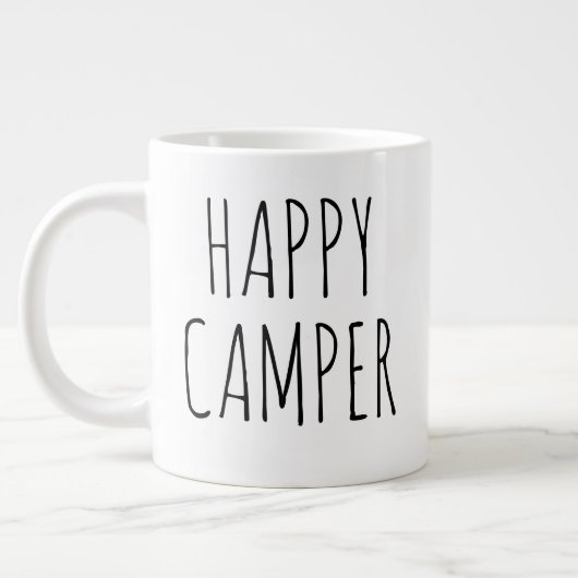 Grande Tasse "Happy Camper" Simple Farmhouse moderne (Gauche)