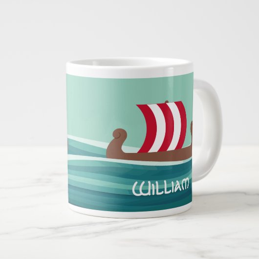 Grande Tasse Happy Viking Ship (Devant droit)
