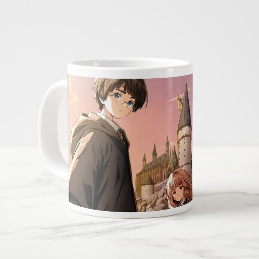 Grande Tasse HARRY POTTER™ Hermione & Ron HOGWARTS™ Scène d'Ani (Devant gauche)