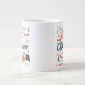 Grande Tasse Harry Potter | Joyeux Noël avec des icônes de fête (Devant)