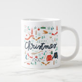 Grande Tasse Harry Potter | Joyeux Noël avec des icônes de fête (Droite)
