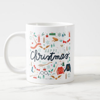Grande Tasse Harry Potter | Joyeux Noël avec des icônes de fête