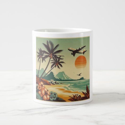 Grande Tasse Hawaï vintage/tropical (Devant)