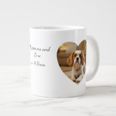 Grande Tasse Heart-Shaped Dog Design – “Happiness on Four Paws” (Devant droit)