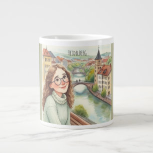 Grande Tasse Heidelberg, Allemagne Jolie Fille En Heidelberg