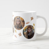 Grande Tasse Hello Fall Leaves 5 Photo Collage (Droite)
