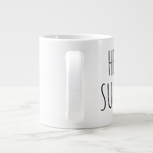 Grande Tasse "Hello Summer" Simple Farmhouse moderne (Dos)
